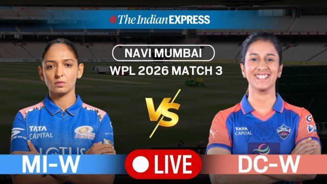 MI vs DC LIVE क्रिकेट स्कोर, WPL 2026: मुंबई इंडियंस पहले दिन की हार से वापसी करना चाहेगी