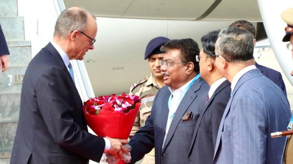 जर्मन चांसलर फ्रेडरिक मर्ज़ बॉश कैंपस और IISc नैनोसाइंस सेंटर का दौरा करने के लिए बेंगलुरु पहुंचे।