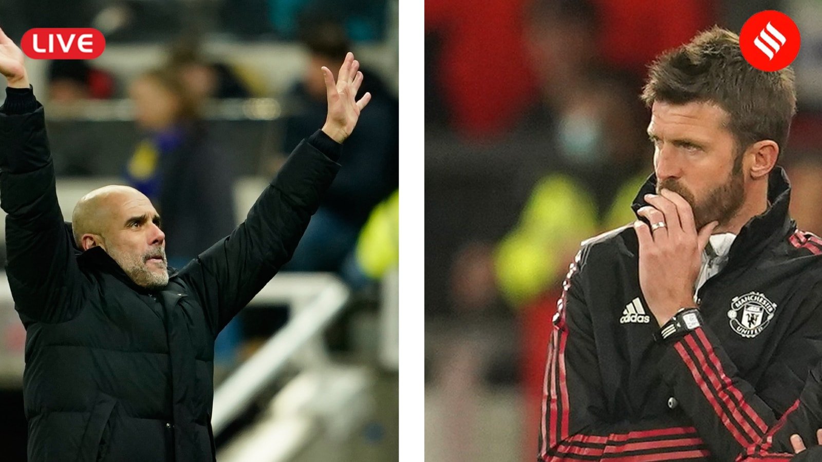 मैनचेस्टर यूनाइटेड FC बनाम मैनचेस्टर सिटी FC लाइव स्कोर, प्रीमियर लीग फुटबॉल: 45 मिनट के बाद स्कोर 0-0, मैगुइरे ने शुरुआत में ही गोलपोस्ट पर शॉट मारा।