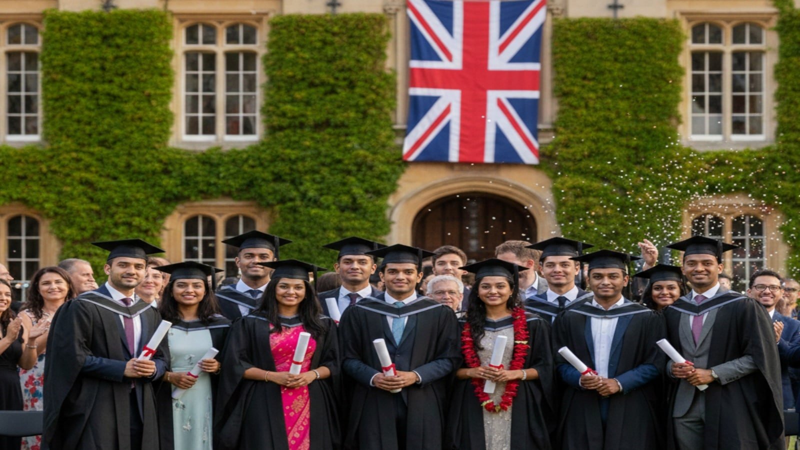 छात्रों के लक्ष्य कम होने के बावजूद भारत ब्रिटेन की 40 अरब पाउंड की अंतरराष्ट्रीय शिक्षा रणनीति के केंद्र में है।